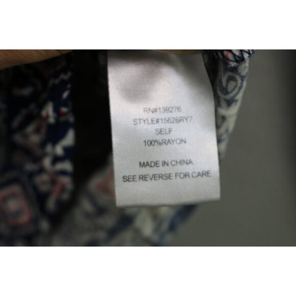 Daniel Rainn Long Sleeve Crochet Trim Keyhole Tassels Top-Small-Cottagecore - Picture 4 of 7